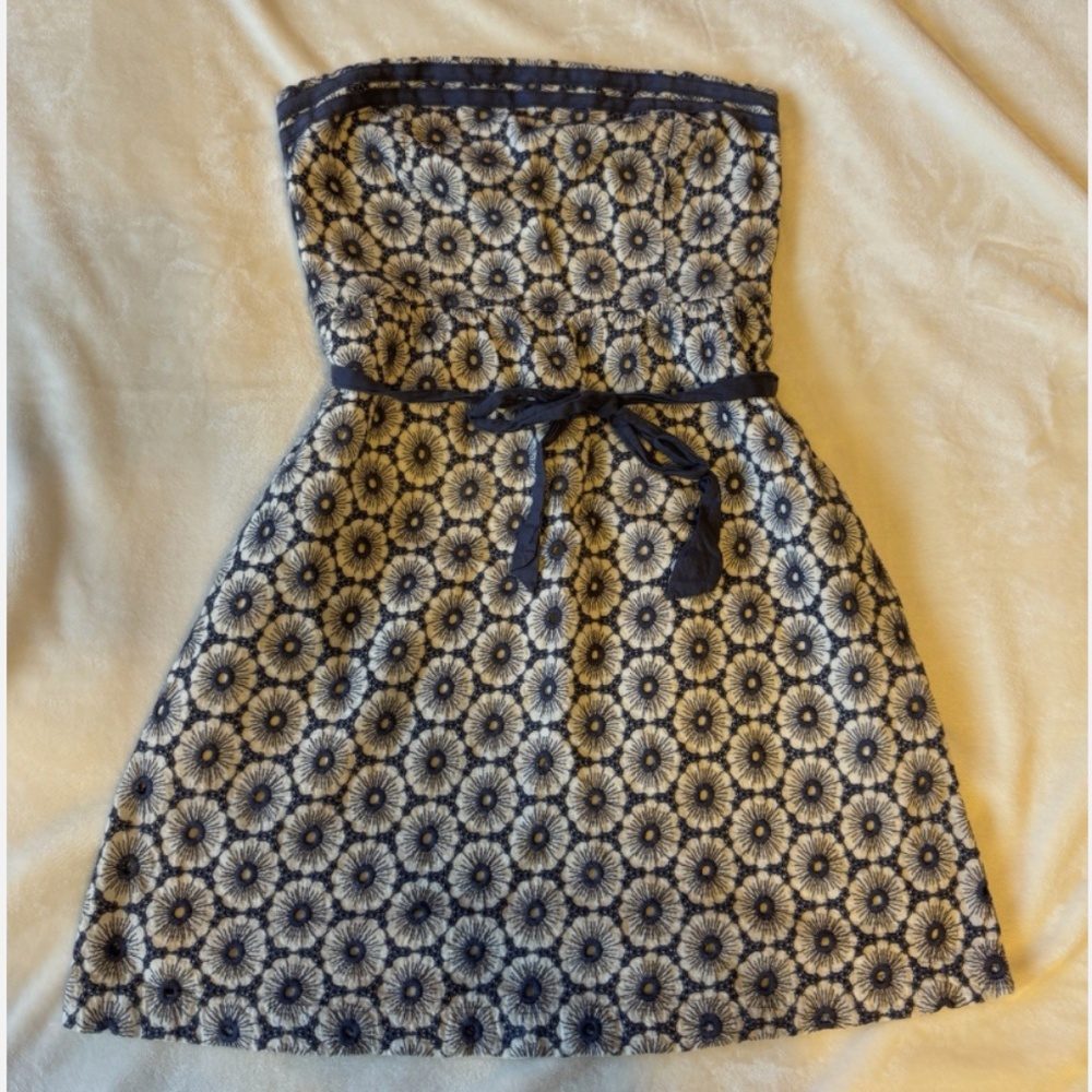 American Eagle Outfitters Blue and White Floral Design Dress Size 8